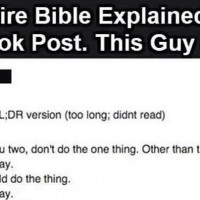 This Guy Explains Entire Bible In One Post. NAILED IT!!!